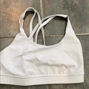 White Lululemon sports bra